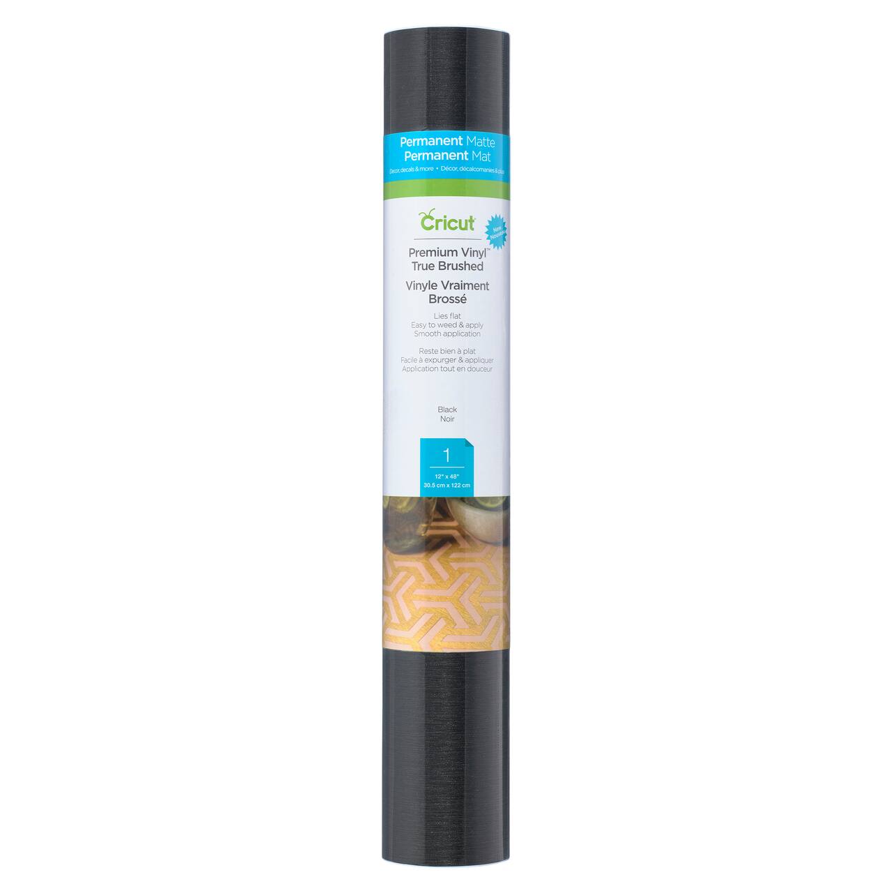 9 Pack: Cricut® Permanent Premium Vinyl™ True Brushed, Black